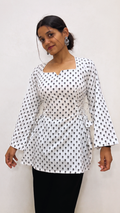 LAYLAH Printed Tie-Waist Cotton Kurti