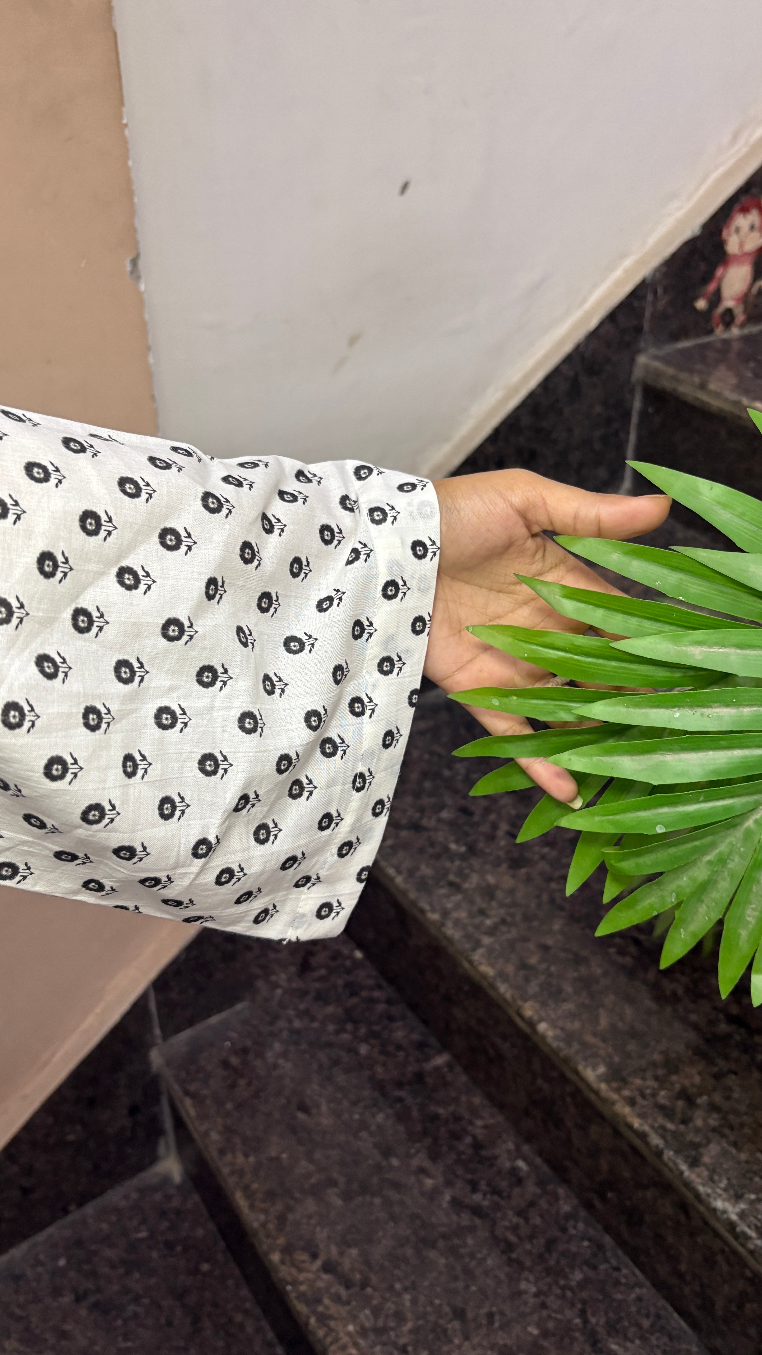 LAYLAH Printed Tie-Waist Cotton Kurti